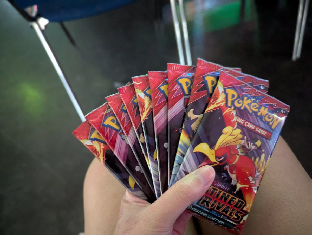 Should I do another pokemon pack opening stream? 🤔 I've got a total of 12 packs! I'll think about setting it up when I'm back!

#PlayPokemon #streamer #vtuber
