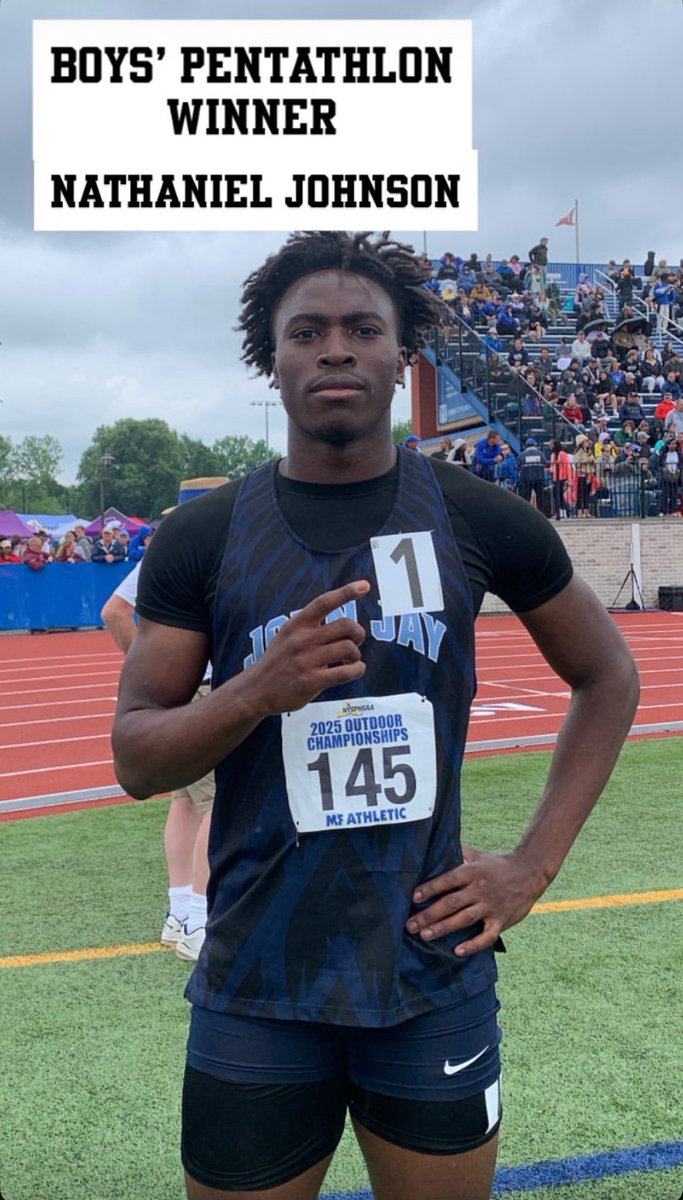Blessed to be pentathalon state champion for the second year in a row. new pr and US #1 of 3737 points. I  own the freshman, sophmore and most recently junior state record for the pent.