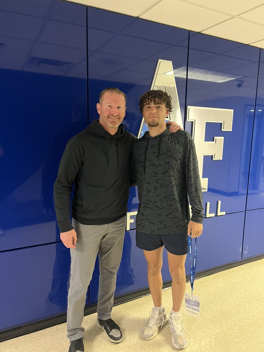 Had a great visit <a href="/AF_Football/">Air Force Football</a>. Thank you <a href="/jake8shakes/">Coach Jake Campbell</a> <a href="/CoachLamAF/">Ken Lamendola</a> <a href="/Coach_Thiessen/">Mike Thiessen</a> <a href="/CoachTCalhoun/">Troy Calhoun</a>
