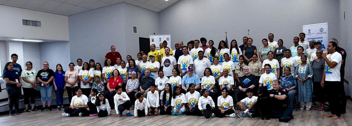 IDY at Fulshear City, Tx

International Day of Yoga (IDY) was celebrated at the Irene Stern Community Center, Fulshear, Tx  with participation from over 150 members from across the community featuring yoga session and chair yoga which highlighted a commitment to accessibility and