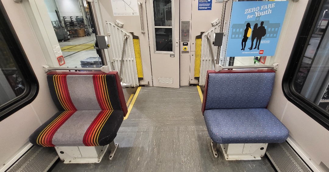 RideRTD's tweet image. It’s never too late for a makeover! RTD is converting light rail seats to vinyl—easier to clean, easier to maintain, and better for riders. Keep an eye out as the upgrades roll out, including on 16th Street FreeRide buses! #RideRTD #TakeTransit