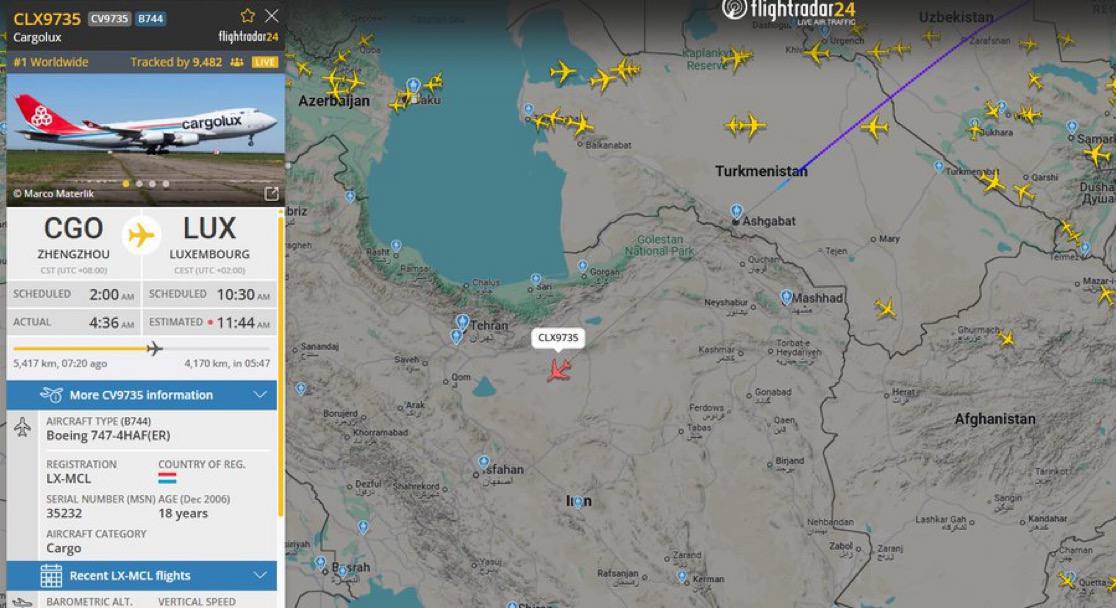 HBBourkoud's tweet photo. —❗️🇮🇷/🇨🇳 NEW: China sends the first military aid to Iran — unknown cargo https://t.co/wqqH6H5cQK