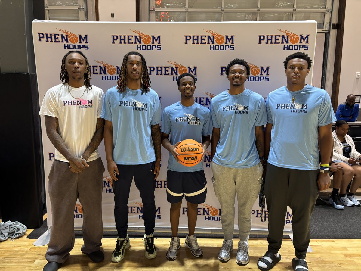 One of the great joys is having <a href="/Phenom_Hoops/">Phenom Hoop Report</a> alum working with us this summer. Left to right 
<a href="/abooggiiee/">Aaron “(Boog)ie“ Hall II</a> Lincoln Memorial 
Lucas Taylor- Syracuse 
<a href="/JustinMonden/">Justin Monden</a> -Maryland Eastern Shore
<a href="/glenn_bynum20/">glenn bynum jr</a>  -Coker
<a href="/rookwitdalenz/">Rookwitdalenz 🎒</a> -Mars Hill
They were outstanding players but even
