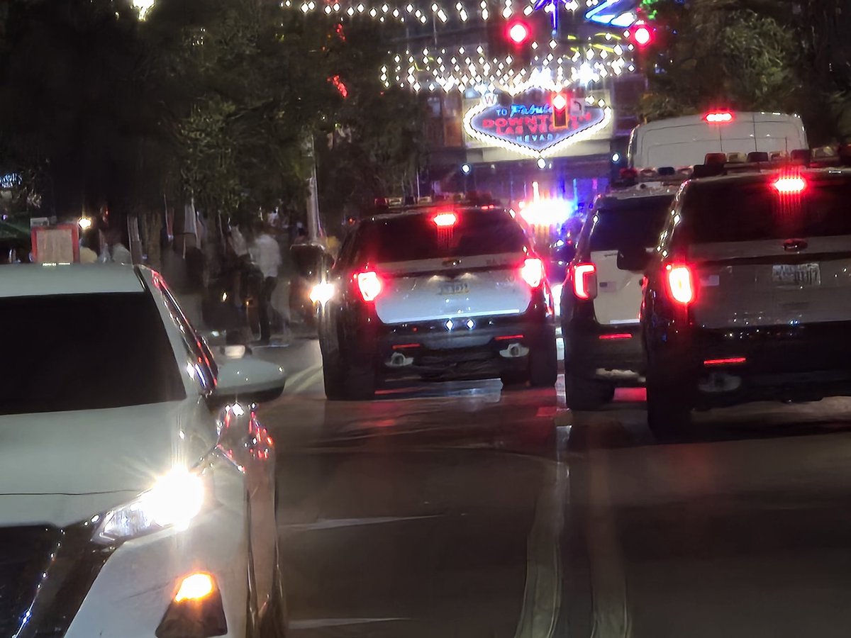 FunqSir's tweet image. Downtown Vegas...setting up last night for the bullshit. 
#endimmigration 
#massdeportation