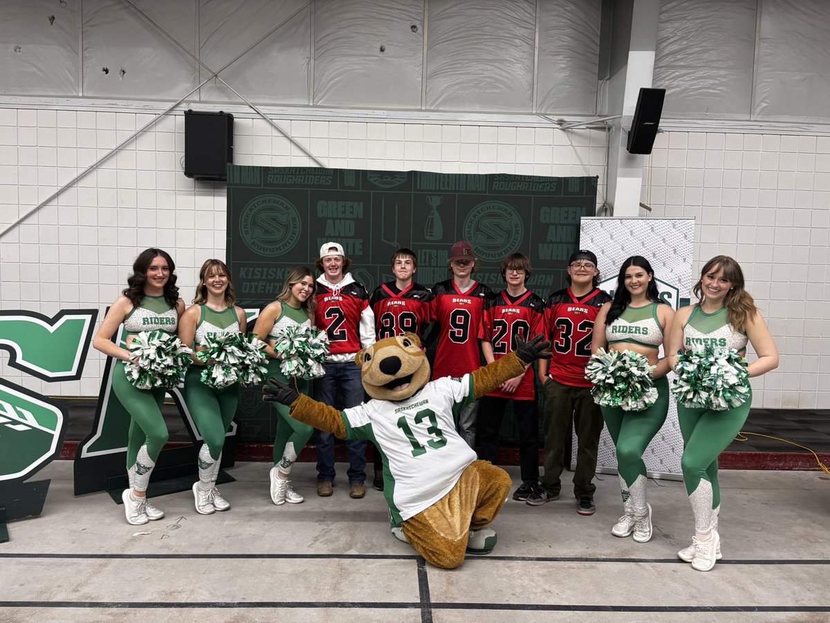Saskatchewan Roughriders (@sskroughriders) on Twitter photo Riders on the Road presented by <a href="/mcdauction/">McDougall Auctioneers Ltd</a> has made its way to Nipawin! Fans are excited to watch football with some of Rider Nations favourites 💚 Riders on the Road presented by <a href="/mcdauction/">McDougall Auctioneers Ltd</a> has made its way to Nipawin! Fans are excited to watch football with some of Rider Nations favourites 💚