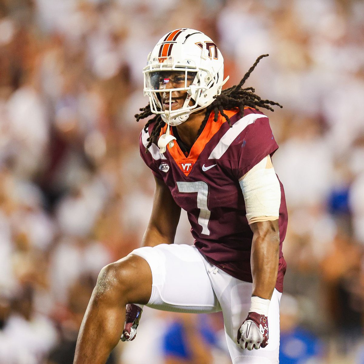 After a great camp and conversation with <a href="/CoachdjCheetah/">Derek Jones</a> and <a href="/CoachPrioleauVT/">Pierson Prioleau</a>. I am blessed to receive my first P4 offer from Virginia Tech!!🦃 <a href="/HokiesFB/">Virginia Tech Football</a> <a href="/ChadGrier_/">Chad Grier</a> <a href="/CoachCoiro/">Damon Coiro</a> <a href="/iKingGreen/">Coach G + Competitors Only Sports</a> <a href="/Coach_K_Walker/">Coach Walker</a> <a href="/ChadSimmons_/">ChadSimmons</a> <a href="/On3sports/">On3</a> <a href="/247Sports/">247Sports</a> @RivalsFriedman