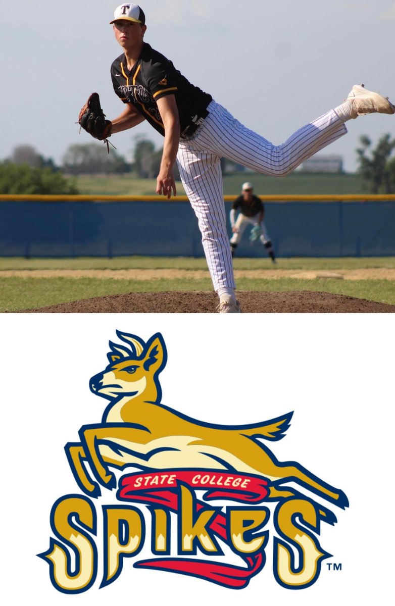TiptonBaseball's tweet image. Good Luck to former Tiger and 2023 THS grad, Davis Webb pitching in the MLB Draft League tonight. Davis plays for the State College Spikes in State College, PA. Go get &apos;em lefty!!