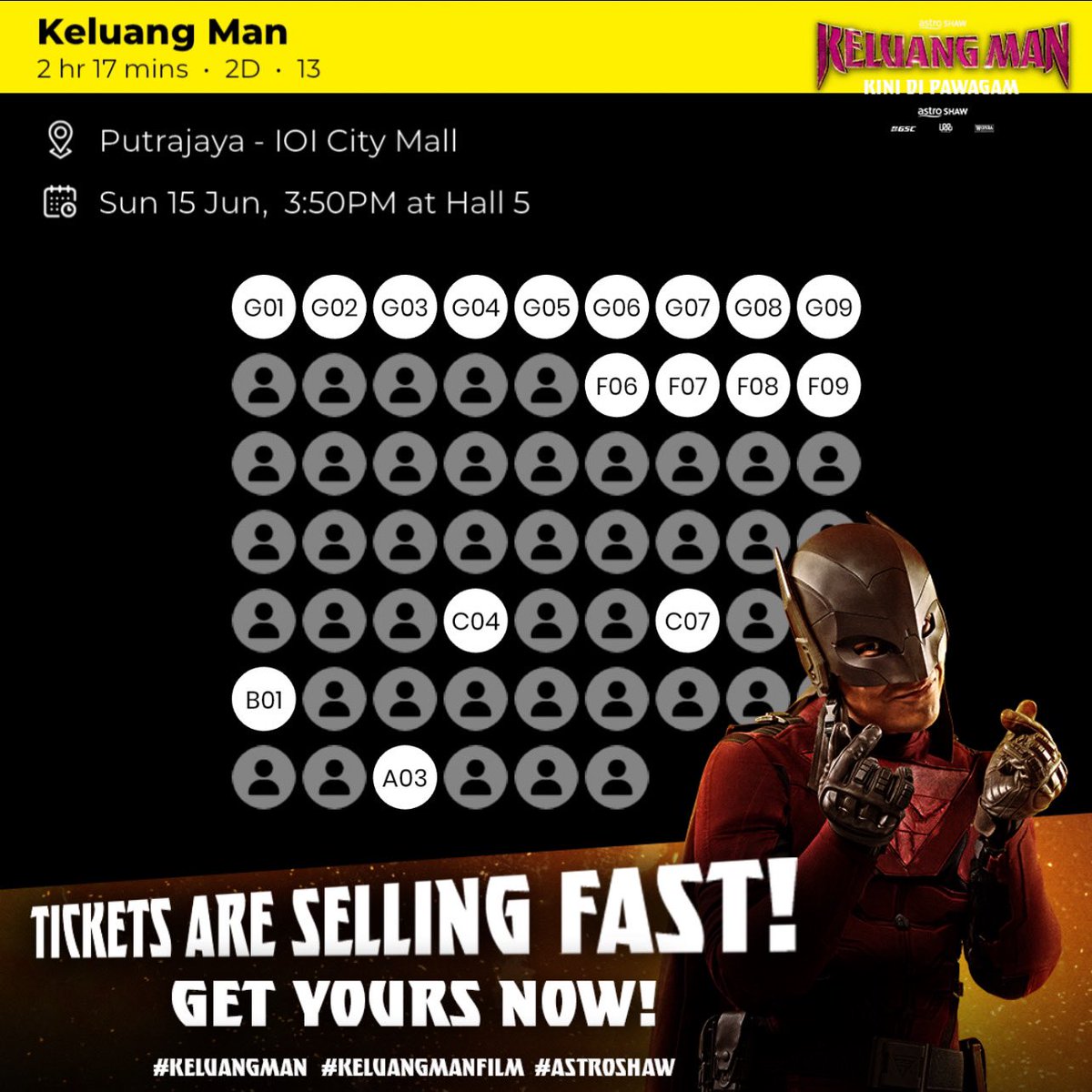 AstroShaw's tweet photo. “Hari minggu hari bergembira”— bersama Keluang Man! 😎🦇

KITA ENJOi!!! Keluang Man kini di pawagam. Dapatkan tiket sekarang! 🎟️

#KeluangMan #KeluangManFilm #AstroShaw #WONDACoffee #KeluangManWondaCoffee https://t.co/1q84IWcSYm