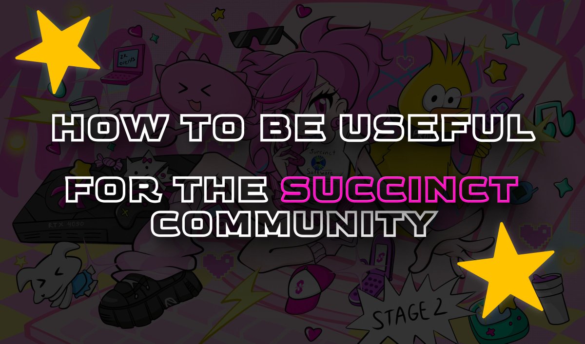 Heyo, i want to share some alfa info with you on:

"How you can be useful for the <a href="/SuccinctLabs/">Succinct</a> community"

---- 1 ----

Excellent articles, with in-depth knowledge of succinct

You should try to explain complex things in very simple words, so that everyone who reads it