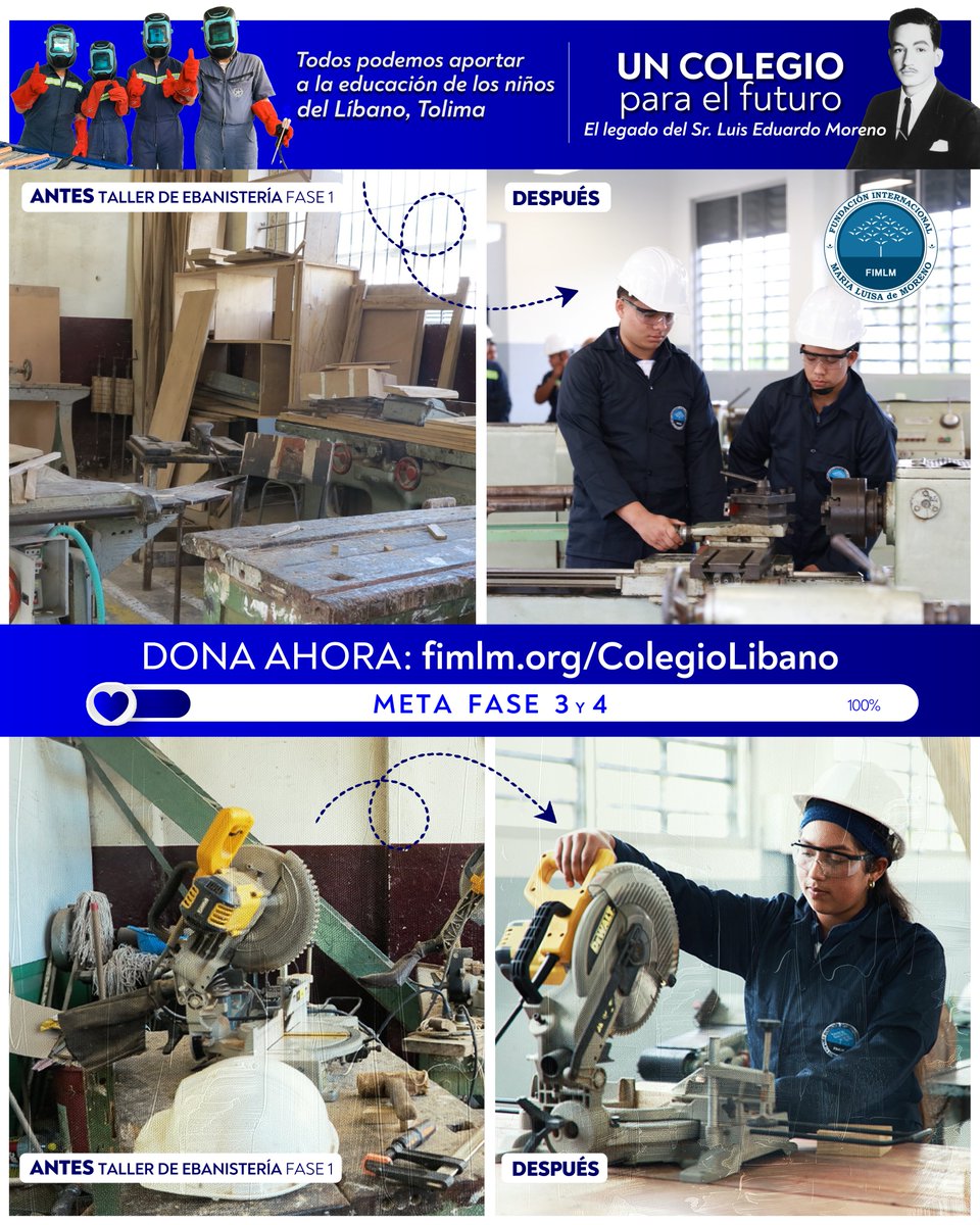#ConstruyendoEscuelas 🇨🇴 | ¿Sabías que con tu ayuda más de 700 estudiantes de la Institución Educativa Técnica Jorge Eliécer Gaitán Ayala, podrán cumplir sus sueños? 

🚀  Ingresa a la página web: fimlm.org/ColegioLibano y haz parte del legado del Sr. Luis Eduardo Moreno. 🤍