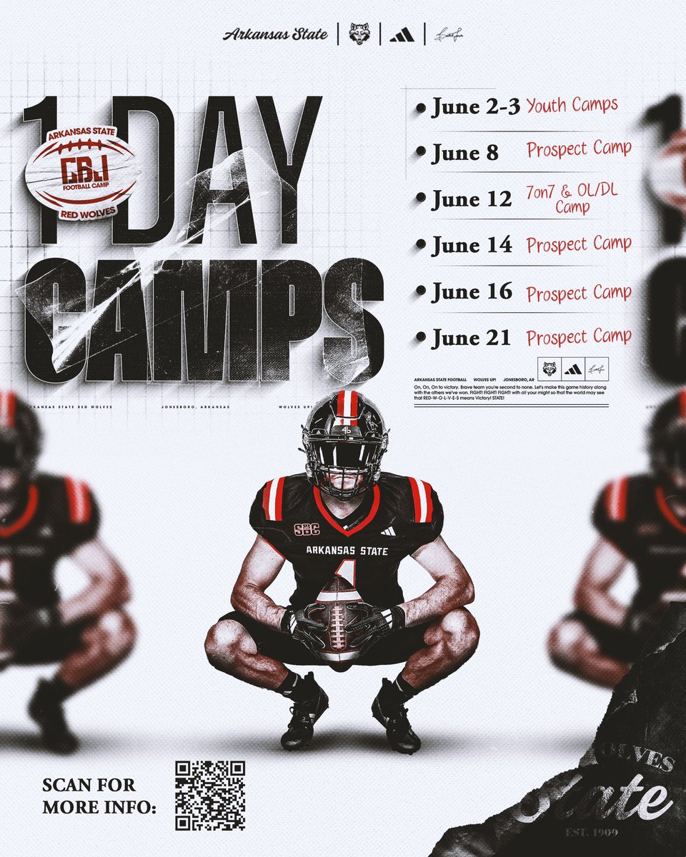 Nick Grimes (@coachnickgrimes) on Twitter photo Great camp today! Only 2 left! Join <a href="/AStateFB/">Arkansas State Football</a> and <a href="/CoachButchJones/">Butch Jones</a> on the 16th or 21st to compete and get better! #WolvesUp Great camp today! Only 2 left! Join <a href="/AStateFB/">Arkansas State Football</a> and <a href="/CoachButchJones/">Butch Jones</a> on the 16th or 21st to compete and get better! #WolvesUp