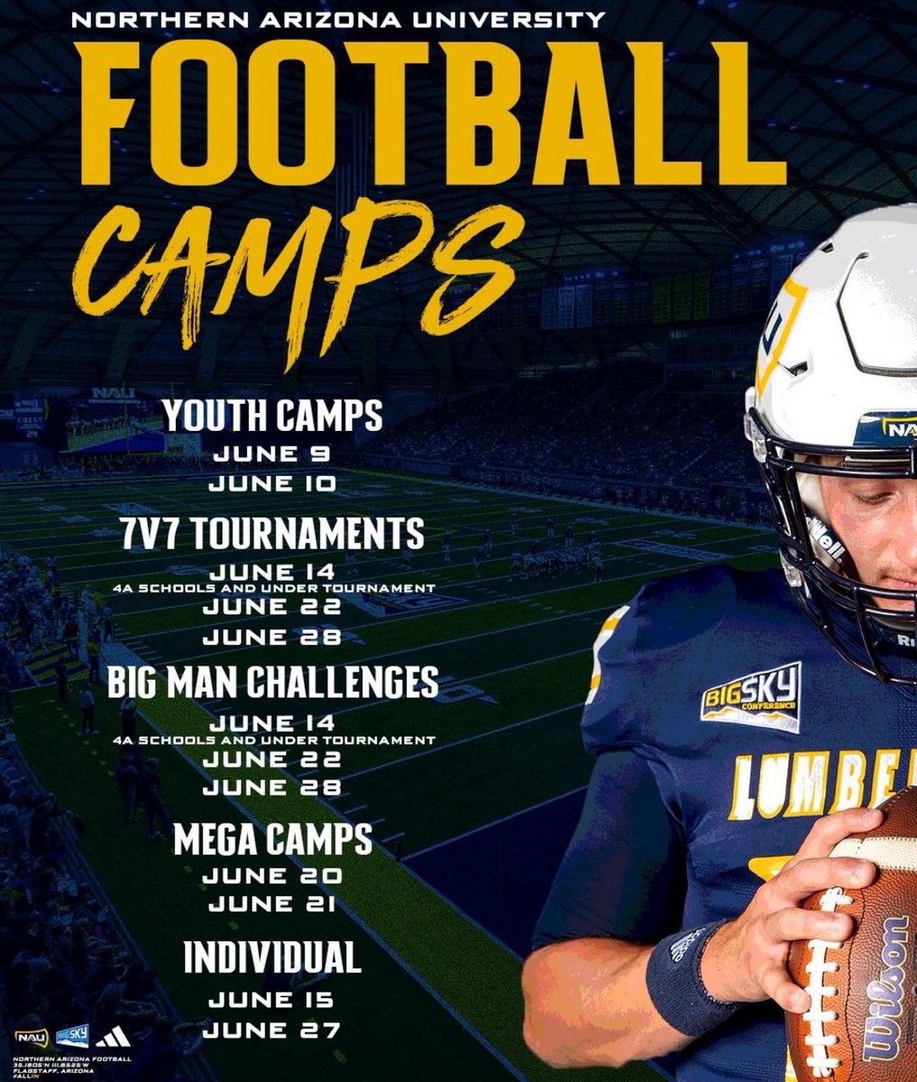 I will be at the NAU Indy Camp tomorrow June 15th. Ready to compete and make a statement 🪓 <a href="/TimRoschmann/">Tim Roschmann</a> <a href="/stephaunpeters/">Stephaun Tank Peters</a> 

<a href="/Coach_Demory/">Demory Lawshe</a> <a href="/CoachPondIMG/">Jeff Pond</a> <a href="/Coach_M_Peters/">Mike Peters</a>