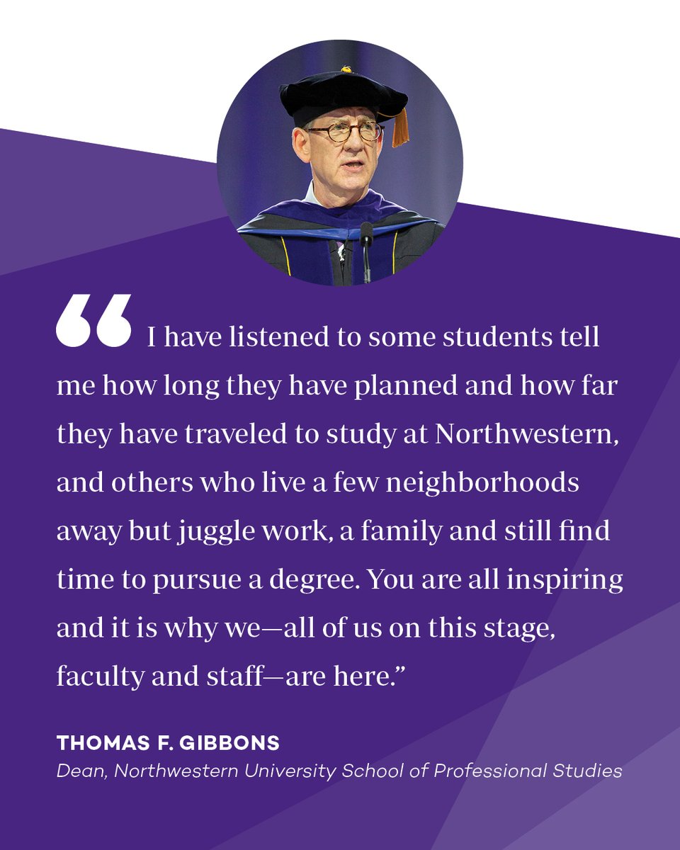 "You are all inspiring and it is why we—all of us on this stage, faculty and staff—are here." #NorthwesternSPS #NU2025