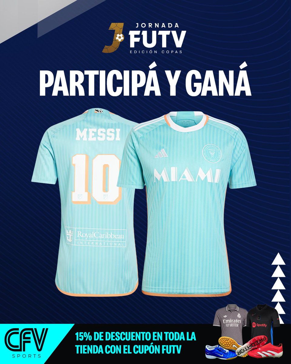 ¿La querés? 👕🤩

Para participar por la camisa de Messi solo tenés que seguir a CFV Sports, compartir la publicación y etiquetar un amigo  😉

➡ Te invitamos a aprovechar el descuento en toda la tienda con el cupón FUTV

🔗 futvcr.com