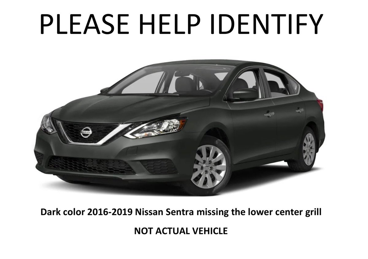 🚨 CRITICAL HIT &amp; RUN 🚨
LVMPD needs your help identifying a suspect involved in a June 13th hit &amp; run near Desert Inn &amp; Grand Canyon that left one person critically injured.Suspect vehicle:
🔍 Dark 2016–2019 Nissan Sentra
⚠️ Missing lower center grill