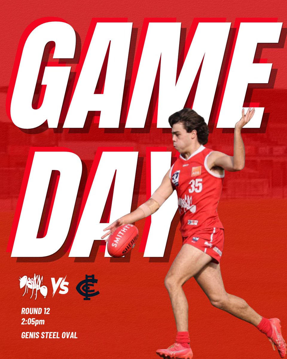 IT’S GAME DAY 🐜

We’re at home today for a clash against Carlton - see you there 🤝