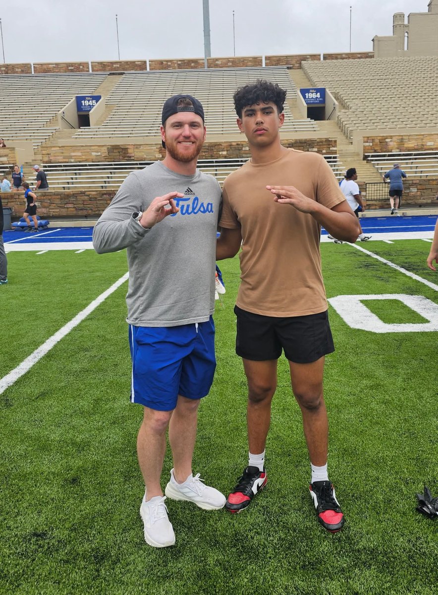 Ryder Waddell (@waddellryder) on Twitter photo Enjoyed my workout and time <a href="/TulsaFootball/">Tulsa Football</a> camp today, thanks <a href="/CoachMikeGray/">Michael Gray</a> for the coaching. Looking forward to seeing you again.
#ReignCane 👑🌀
<a href="/AndrewLee_CFB/">Andrew Lee</a>
<a href="/CoachTreLamb9/">Tre Lamb</a>
<a href="/TulsaFootball/">Tulsa Football</a>
<a href="/ChrisHarmonITS/">Chris Harmon</a>
<a href="/GoldenHurricane/">Inside Tulsa Sports</a>
<a href="/CoachJakeHayes/">Coach Jake Hayes</a>
<a href="/CoachMasonMyers/">Mason Myers</a>
<a href="/PoteauFB/">Poteau Pirates Football</a> Enjoyed my workout and time <a href="/TulsaFootball/">Tulsa Football</a> camp today, thanks <a href="/CoachMikeGray/">Michael Gray</a> for the coaching. Looking forward to seeing you again.
#ReignCane 👑🌀
<a href="/AndrewLee_CFB/">Andrew Lee</a>
<a href="/CoachTreLamb9/">Tre Lamb</a>
<a href="/TulsaFootball/">Tulsa Football</a>
<a href="/ChrisHarmonITS/">Chris Harmon</a>
<a href="/GoldenHurricane/">Inside Tulsa Sports</a>
<a href="/CoachJakeHayes/">Coach Jake Hayes</a>
<a href="/CoachMasonMyers/">Mason Myers</a>
<a href="/PoteauFB/">Poteau Pirates Football</a>