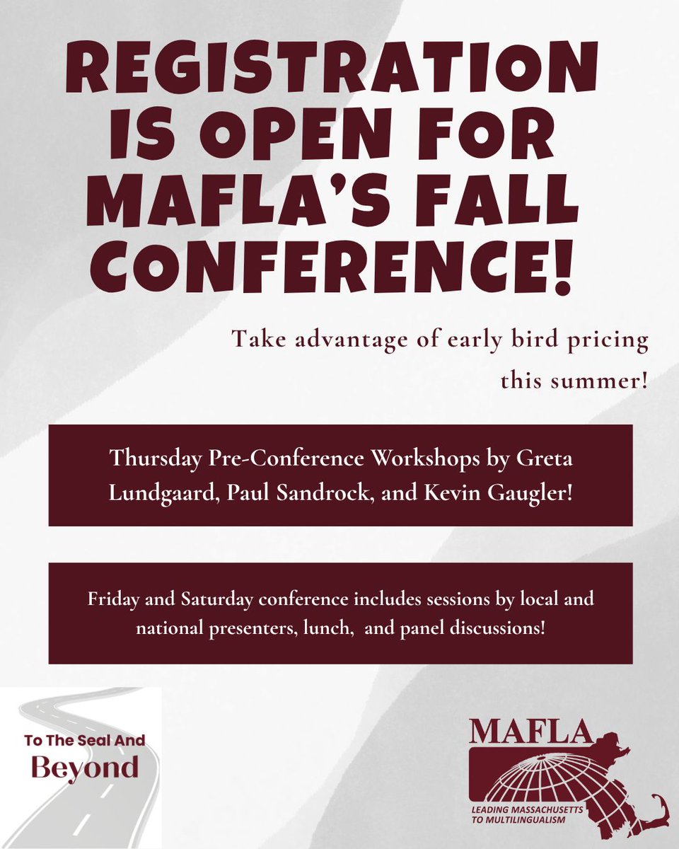 Registration is open for MAFLA's Fall Conference - for more information, please go to mafla.org/pdonline/confe…