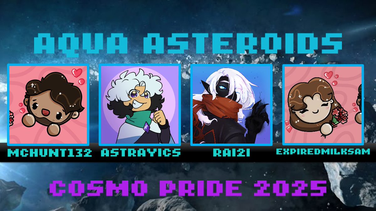 Cosmo Championships (@cosmochamps) on Twitter photo Announcing team Aqua Asteroids!
🪨<a href="/TheMCMaster132/">MC</a> <a href="/Astrayics/">Astrayics</a> <a href="/_rai2i/">raii :D (more active on butterfly site)</a> <a href="/ExpiredMilkSam/">Homosexuality</a> 🪨 Announcing team Aqua Asteroids!
🪨<a href="/TheMCMaster132/">MC</a> <a href="/Astrayics/">Astrayics</a> <a href="/_rai2i/">raii :D (more active on butterfly site)</a> <a href="/ExpiredMilkSam/">Homosexuality</a> 🪨