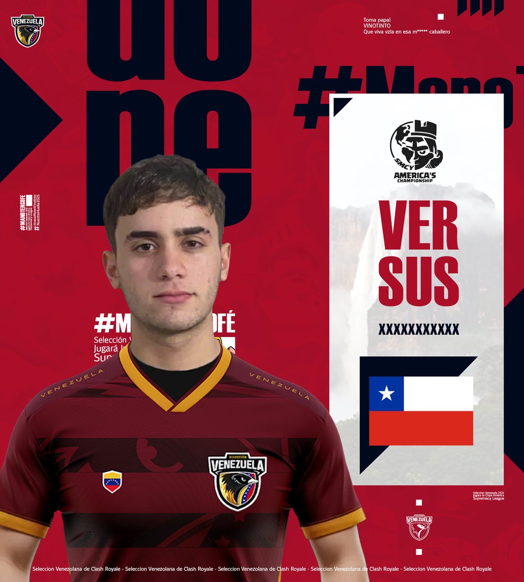 Venezuela Clash Royale 🇻🇪 (@seleccionvzlacr) on Twitter photo #CR | ¡MatchDay! 🔴
Hoy comienza nuestro recorrido en la <a href="/CR_Supremacy/">Supremacy League</a> America’s Championship en contra del conjunto chileno <a href="/SeleChile_2023/">Selección Chilena CR</a>.
🙌🏻 ¡Los esperamos en la transmisión! ⬇️
#LaVinotintoCR • #LaSeVe25 #CR | ¡MatchDay! 🔴
Hoy comienza nuestro recorrido en la <a href="/CR_Supremacy/">Supremacy League</a> America’s Championship en contra del conjunto chileno <a href="/SeleChile_2023/">Selección Chilena CR</a>.
🙌🏻 ¡Los esperamos en la transmisión! ⬇️
#LaVinotintoCR • #LaSeVe25