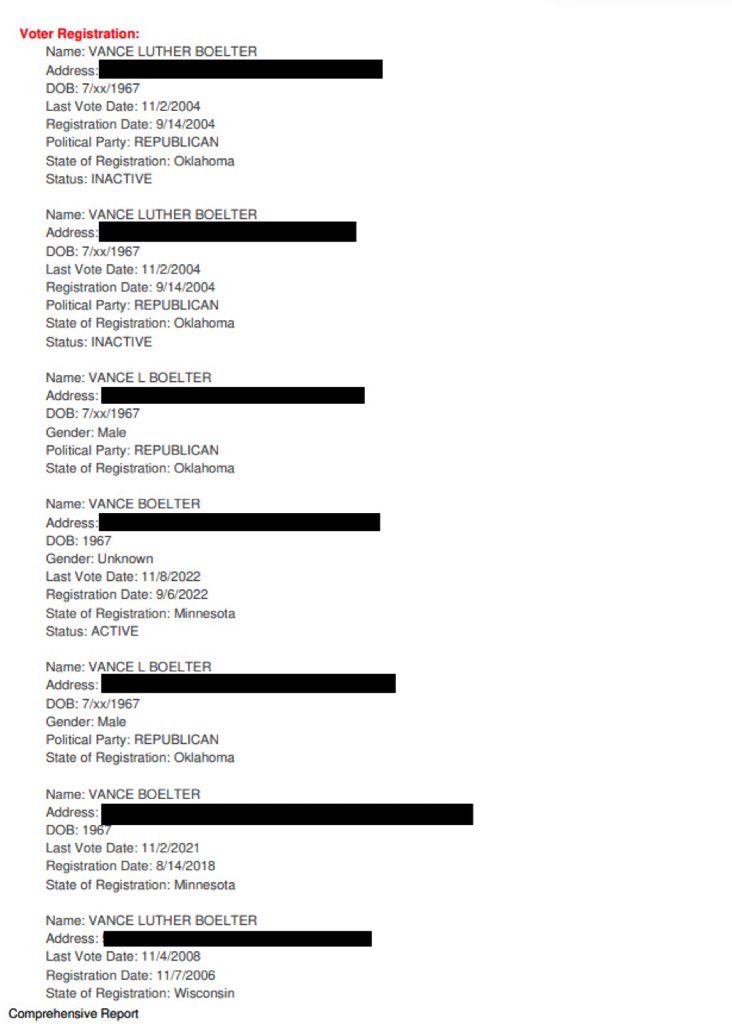 <a href="/YourAnonCentral/">Anonymous</a> His voting registration over nearly 2 decades and 3 states