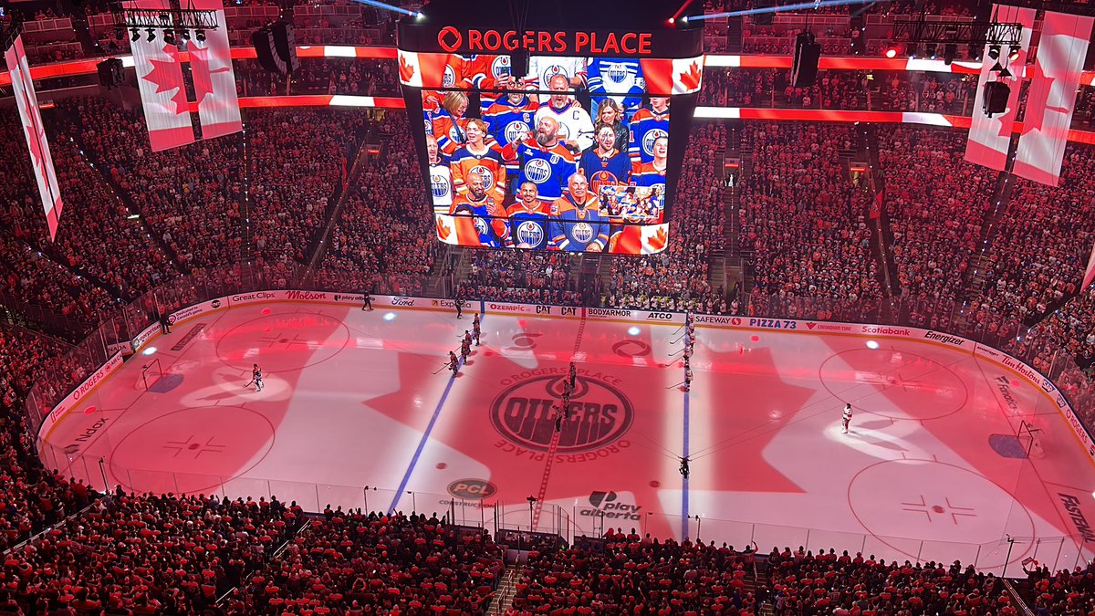 Oilers fans hit 113.4 decibels when their team hit the ice at Rogers Place.