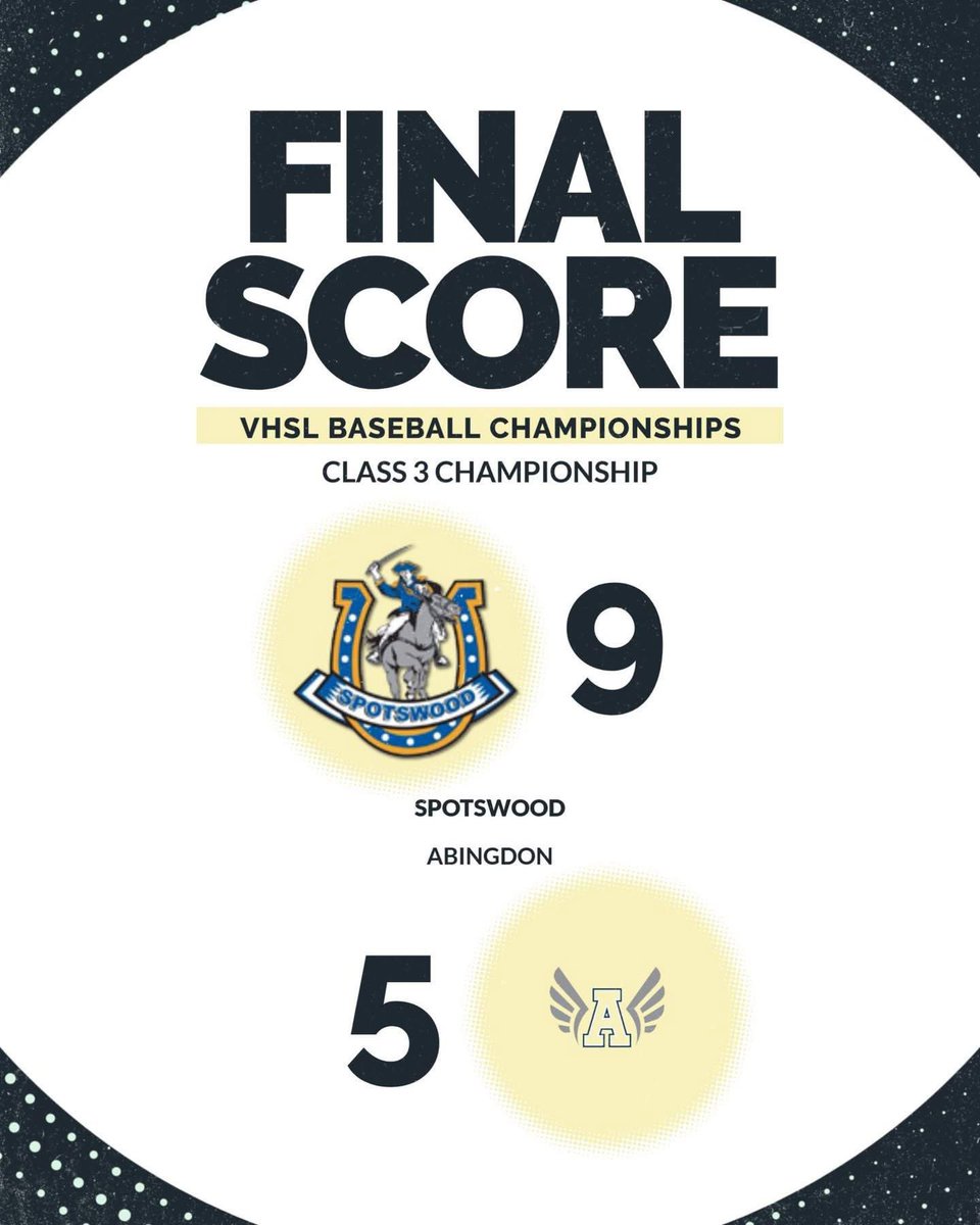 Congratulations to Spotswood Trailblazers Baseball, Class 3 State Champions! Way to go boys.