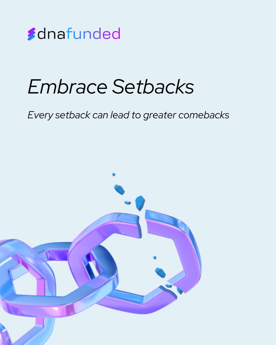 In trading, every setback offers a chance to learn and ultimately leads to a greater comeback.

Embrace the challenges you face and turn them into valuable lessons that will strengthen your trading strategy. 

Follow us for more motivational trading insights and strategies 🌐