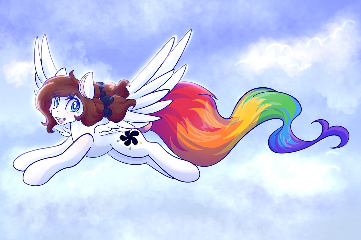 Come fly with me! ~ ☁️🩵🌈

#mlp #mlpoc #mlpocart #colorsplash #colorsplashpony