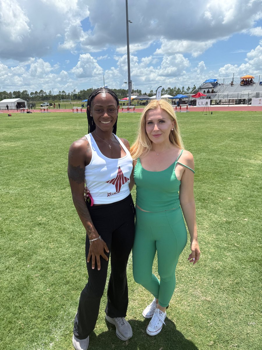 When I’m not writing, speaking, or thinking about NIL and immigration, I am mostly working with Track &amp; Field Olympians. Ran into the legend herself today!