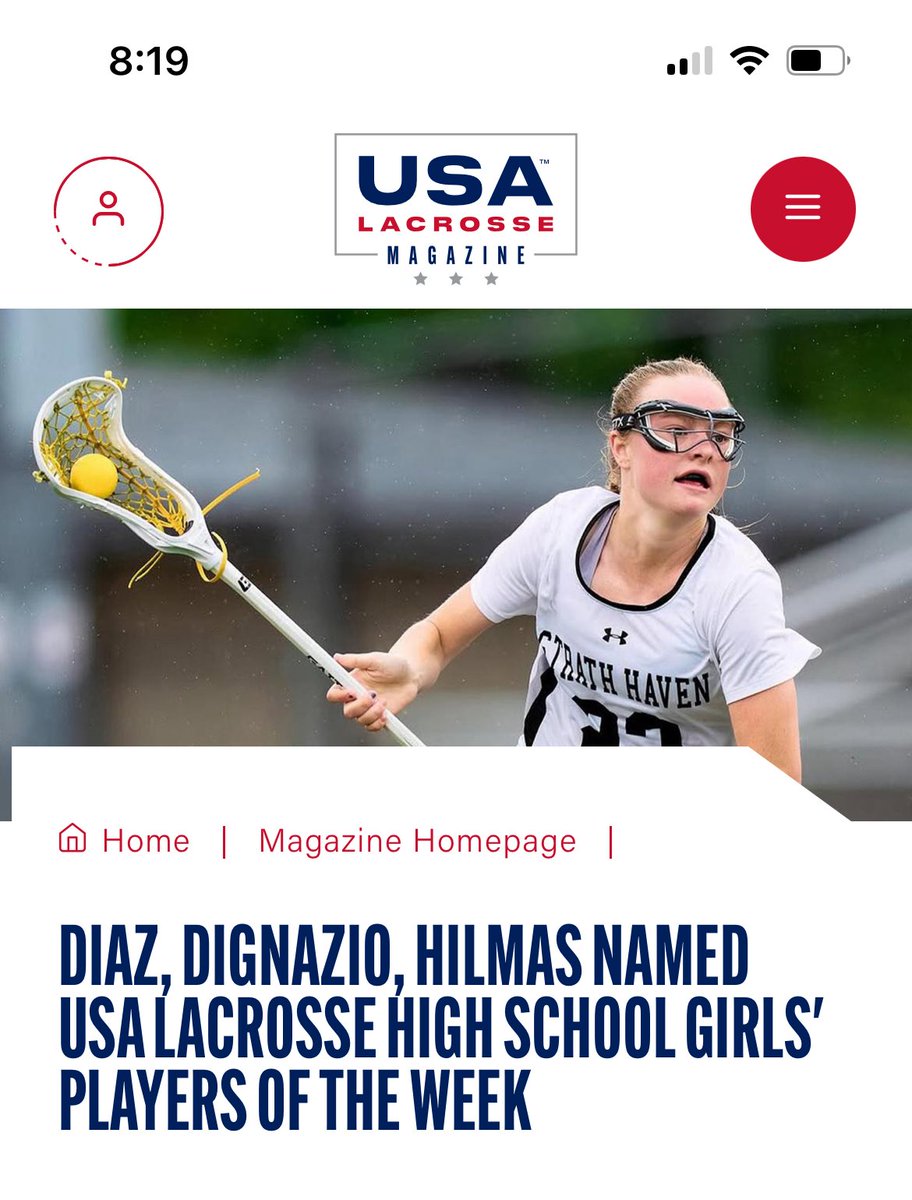 Annie Dignazio had herself a season but she ended it with being picked by USA Lacrosse Magazine as the Player of the Week AND she grabbed her 400th draw control today. 👏🏼🥍💪🏼