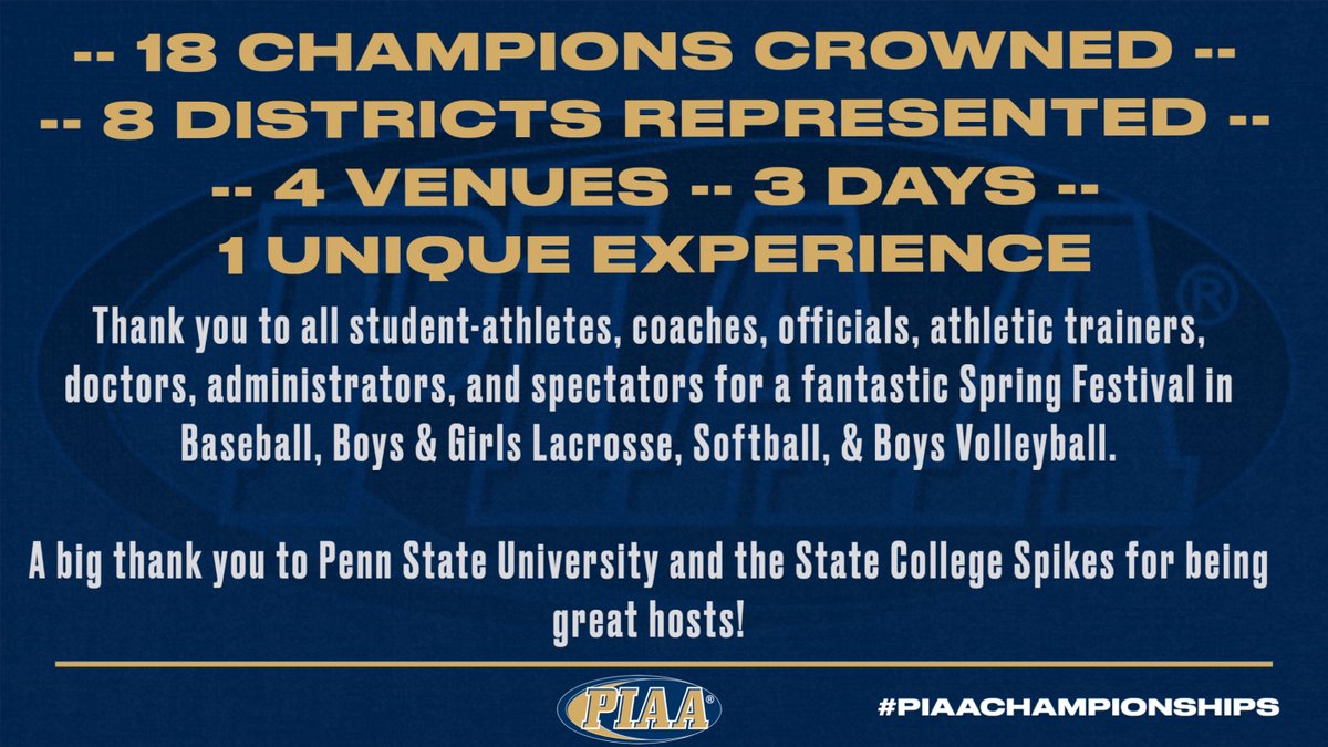 &amp; with that the 2024-25 PIAA Championship Season comes to a close.  #PIAAChampionships