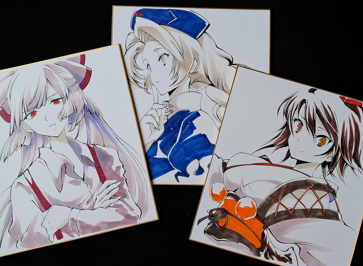 Tsubameyado's tweet image. 本日、名華祭の新作色紙です。描きたいものを描きました！！#名華祭 #東方名華祭