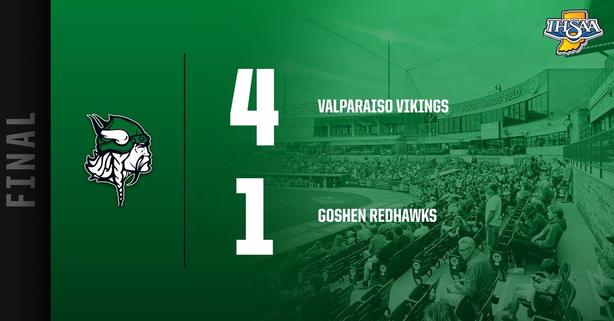 VIKES ARE STATE BOUND‼️⚾️
Valpo claims the IHSAA 4A Semi-State Championship with a victory over Goshen by a score of 4-1 ✅ Senior Trevor Fenters was dominant on the mound!
#wearevalpo 🟢⚪️