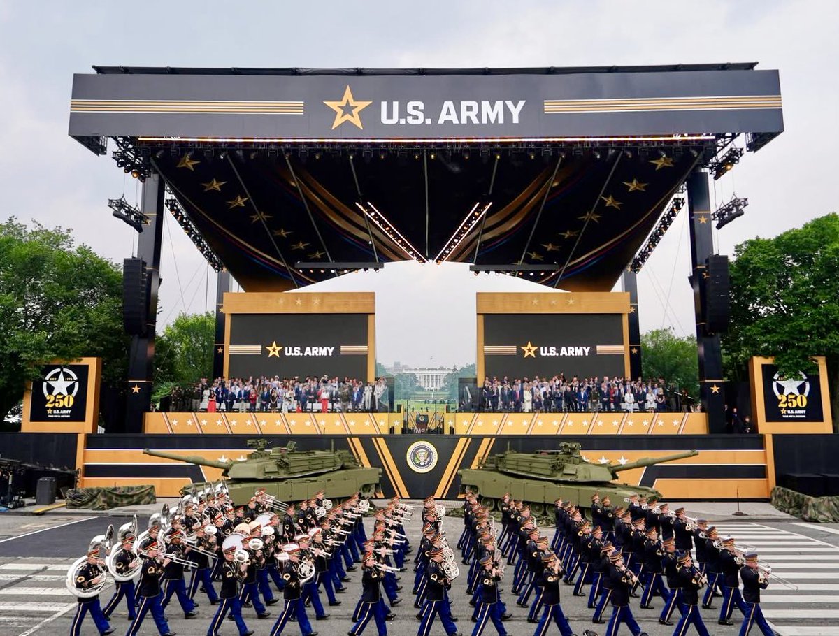 The Best of the Best on display at our nation’s capital for the Army 250 Parade, while the dregs of society are rioting and causing havoc in our cities. Happy Birthday to our U.S. Army and President Trump. 🇺🇸