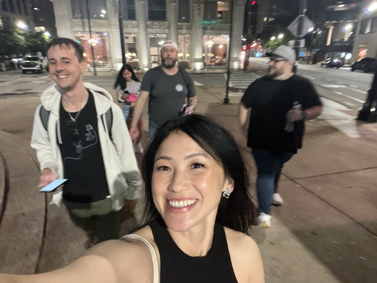 MaiVangSWE's tweet photo. @PaulLouisNech @iamwix @ryandotfurrer and @jennifer_tieu walking back from a great first night
#renderatl2025 https://t.co/cex9t2OBHV