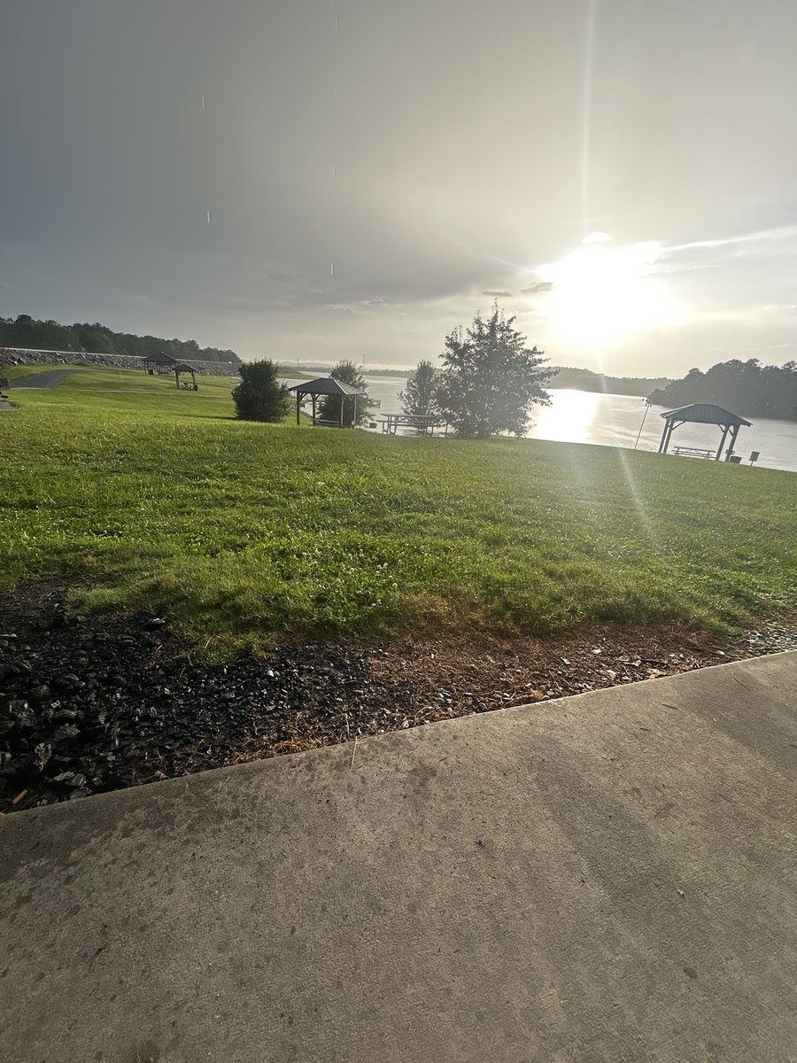 Having fun out here swimming and fishing at the Logan Martin Dam and caught my first bass.