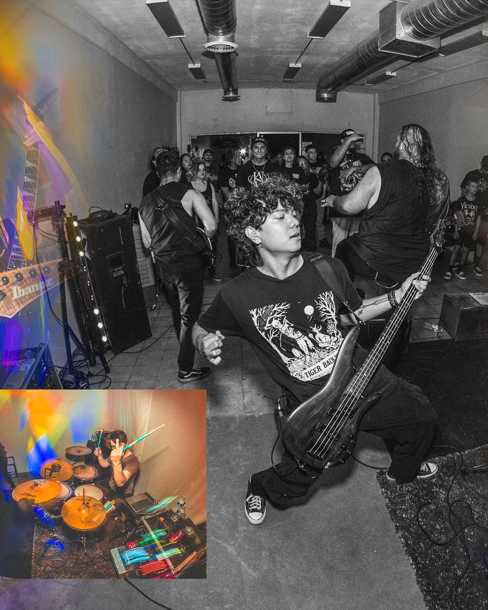 SweptToSea's tweet photo. And a big thank you to Jeff at Nocturnal Ambitions for locking in such a killer venue at the Beatnik Lounge. We can’t wait to return to the Hi-Desert! 🏜️
📸: Dead End Studios 
.
.
.
.
#swepttosea #stringjoy #metal #music #metalcore #fishmanpickups  #neuraldsp #melodicmetalcore https://t.co/zgw0YJMb4a