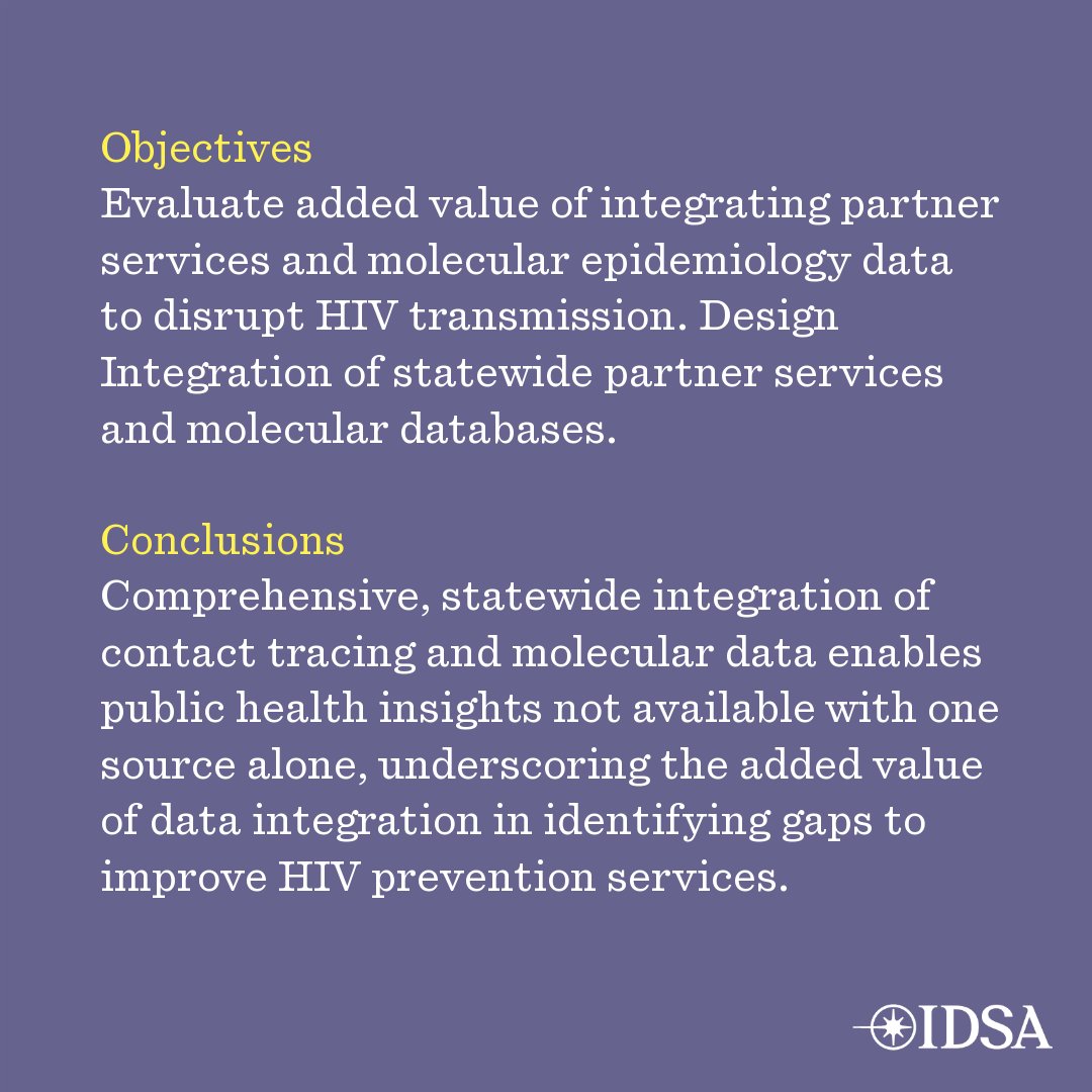 Integrating Partner Services and Molecular Epidemiology Data to Enhance HIV Transmission Disruption in Rhode Island

✅ Just Accepted
🔗 bit.ly/45gZHt1
