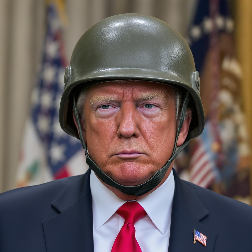 Trump Got his $Helmet on Too