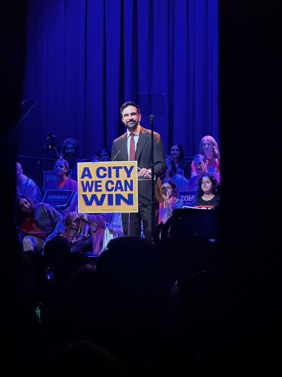 “The so-called experts said we’d be lucky if we’d pass 5% … now we are on the precipice of toppling a political dynasty.”

— The next Mayor of New York City