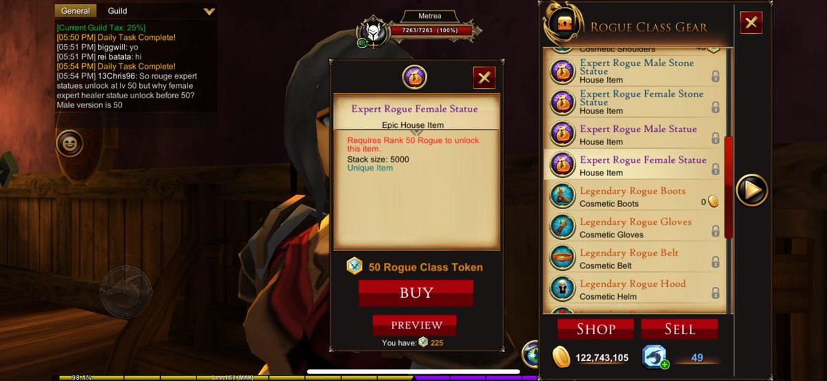 Delgado9613's tweet image. So rouge expert statues unlock at class lv 50, why expert femal healer statue unlocked earlier? Got others unlocked so can’t compare but thought they were all same level @Clarion_AE