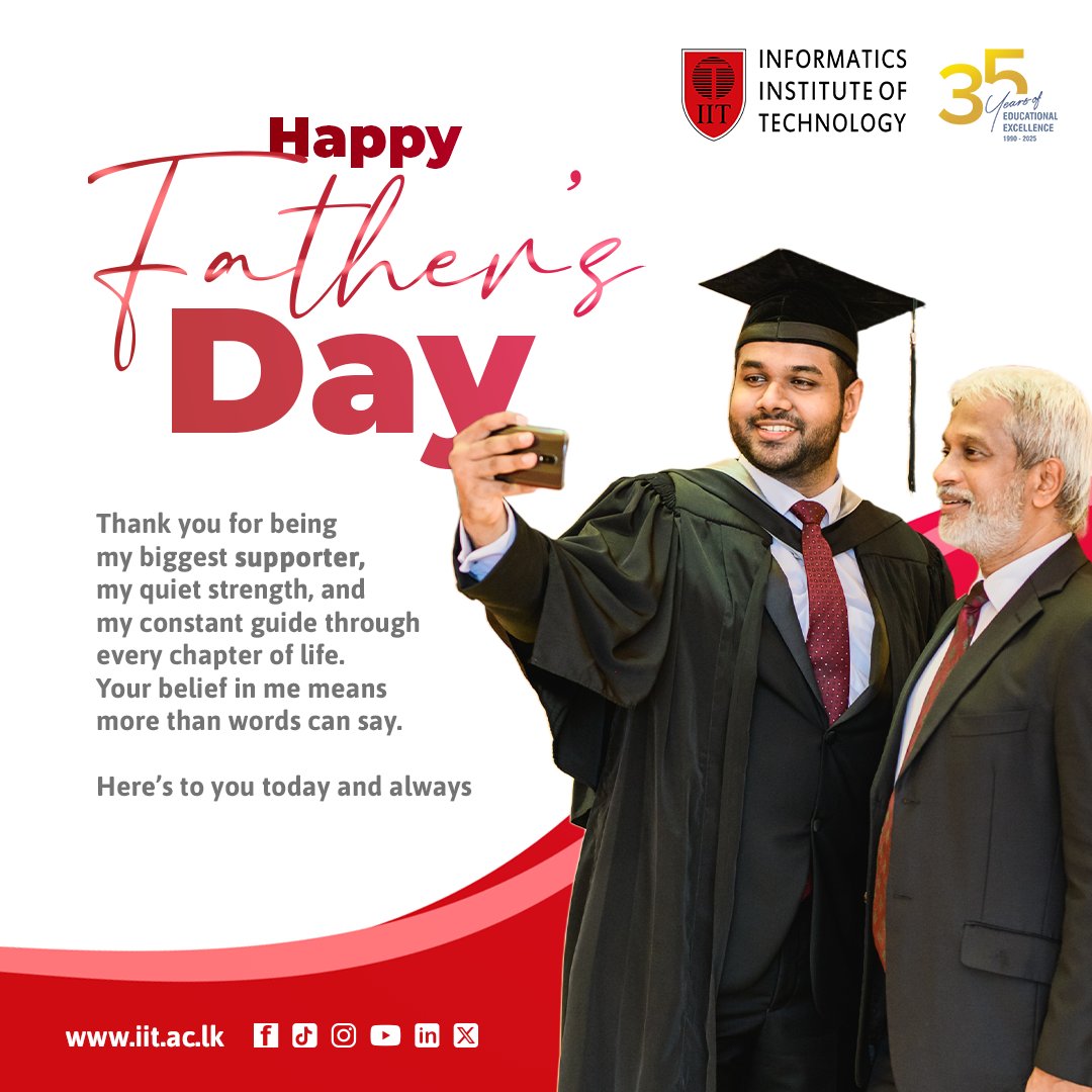 This Father’s Day, we’re sending a big thank you to all the amazing dads out there!

You guide, inspire, and teach us every step of the way.
Thank you for being our strength, our support, and for lighting the way to a brighter future.
Happy Father’s Day from all of us at IIT!