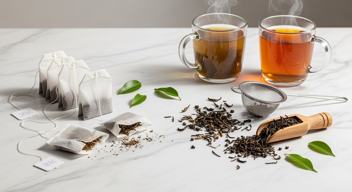 YHDeals's tweet photo. Many tea bags contain bleached, chlorinated paper or plastic that leaches chemicals into your tea. The cleanest option? Loose-leaf tea. More flavor, fewer toxins. https://t.co/PMYTewFsqC