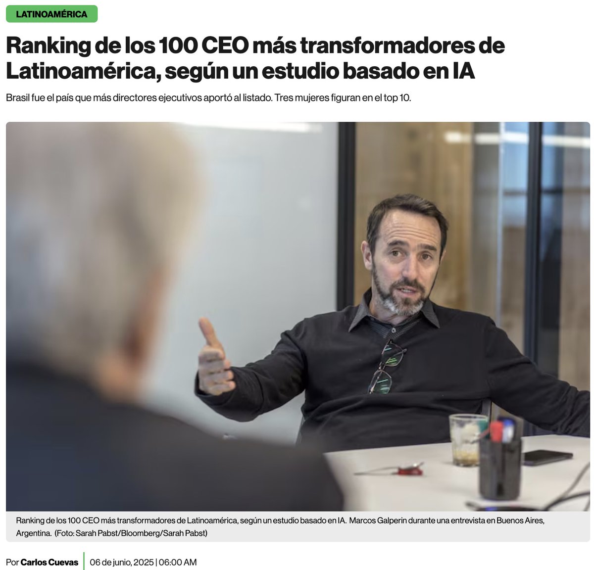 Muy interesante este ranking de #HorseConsulting sobre los 100 CEO más transformadores de Latinoamérica, según un estudio basado en IA.

Es interesante porque los resultados están asociados a la actividad digital y visibilidad de las personas y sus empresas.

Pero hay tres ejes