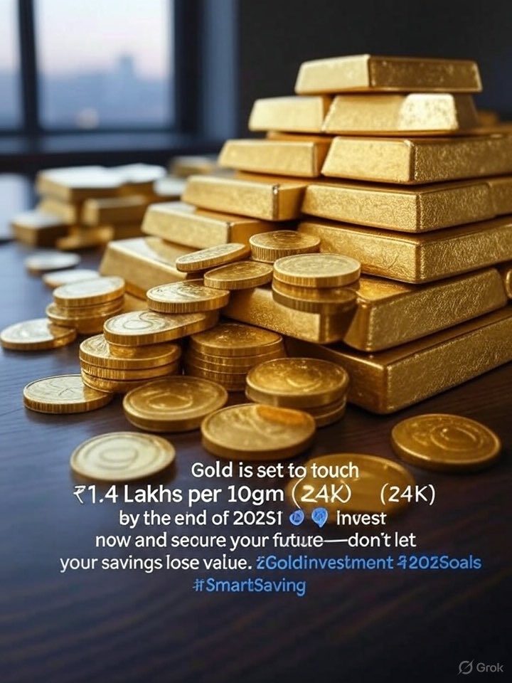 sakoorkbr's tweet photo. “Gold is set to touch ₹1.4 Lakhs per 10gm (24K) by the end of 2025! 🚀💰
Invest now and secure your future—don’t let your savings lose value. #GoldInvestment #2025Goals #SmartSaving” I https://t.co/PYRgqRxBuc