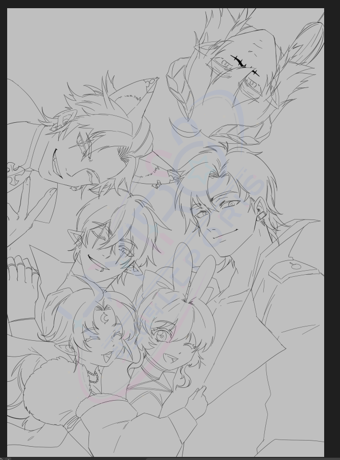 I haven't drawn properly in such a long time but woooo fam pic in making!
