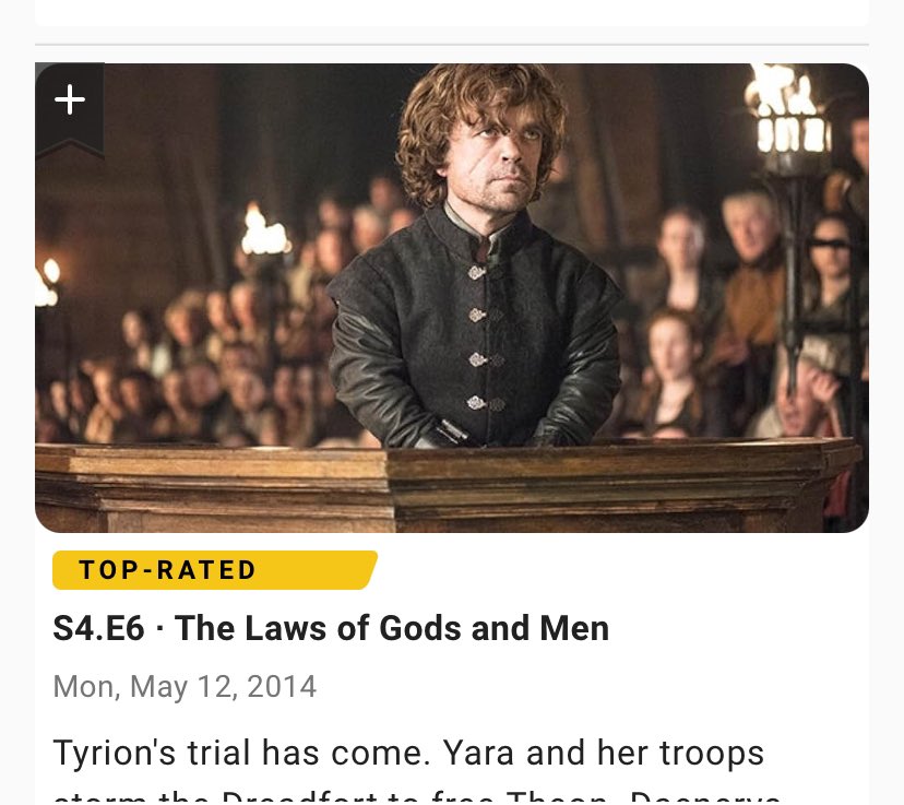 Bu bölüm 9.7 rateddi imdb’de,hələ  sonrakı 4 bölüm də belə davam edir.Dizinin həqiqətən də ən yaxşı sezonudu mənim baxdığım qədərilə