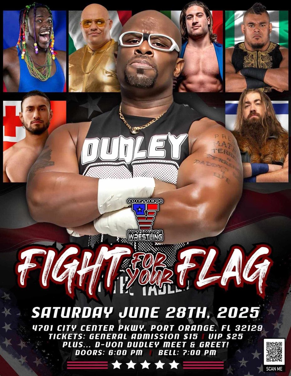 Jeffrey Flores (@original_guiido) on Twitter photo Warriors from across the globe step into the squared circle to defend their colors, their legacy, and their country! 💪🏽
🇮🇹 🇭🇹🇮🇱🇲🇽
Dvon Dudley Academy Showcase
6.28.25 - FL
❗️YES, <a href="/TestifyDVon/">D-von Dudley HOF</a> WILL BE IN ATTENDANCE❗️
👇🏽Ticket link down below👇🏽
…timatewrestlingfightf.ticketspice.com/victory-ultima… Warriors from across the globe step into the squared circle to defend their colors, their legacy, and their country! 💪🏽
🇮🇹 🇭🇹🇮🇱🇲🇽
Dvon Dudley Academy Showcase
6.28.25 - FL
❗️YES, <a href="/TestifyDVon/">D-von Dudley HOF</a> WILL BE IN ATTENDANCE❗️
👇🏽Ticket link down below👇🏽
…timatewrestlingfightf.ticketspice.com/victory-ultima…