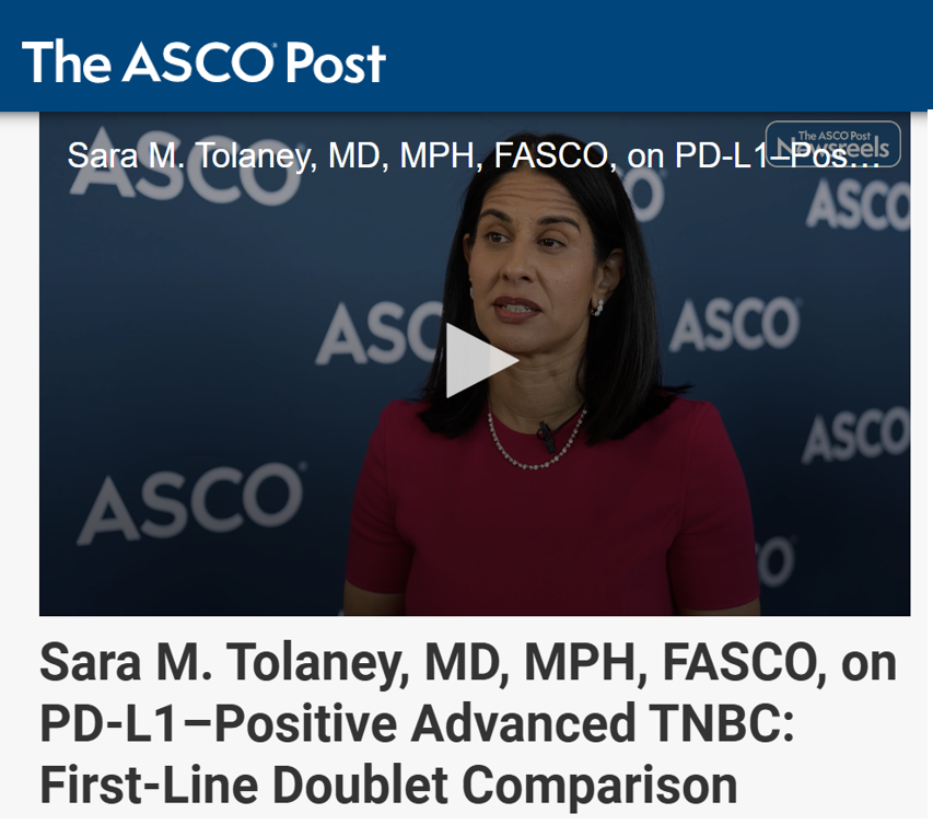 Dana-Farber’s Breast Oncology Center (@dfci_breastonc) on Twitter photo Dr. Sara Tolaney (<a href="/stolaney1/">Sara Tolaney</a>) discusses findings from the phase III ASCENT-04/KEYNOTE-D19 study, which compared #SacituzumabGovitecan + #Pembrolizumab vs chemotherapy plus pembrolizumab in previously untreated patients with #PDL1–positive advanced #TripleNegativeBreastCancer Dr. Sara Tolaney (<a href="/stolaney1/">Sara Tolaney</a>) discusses findings from the phase III ASCENT-04/KEYNOTE-D19 study, which compared #SacituzumabGovitecan + #Pembrolizumab vs chemotherapy plus pembrolizumab in previously untreated patients with #PDL1–positive advanced #TripleNegativeBreastCancer